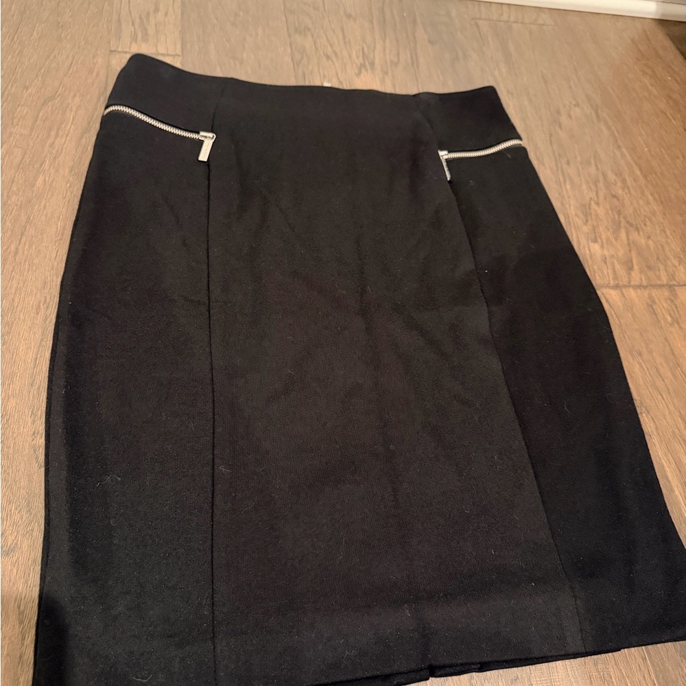 Michael Kors Black Skirt with Zipper Detail